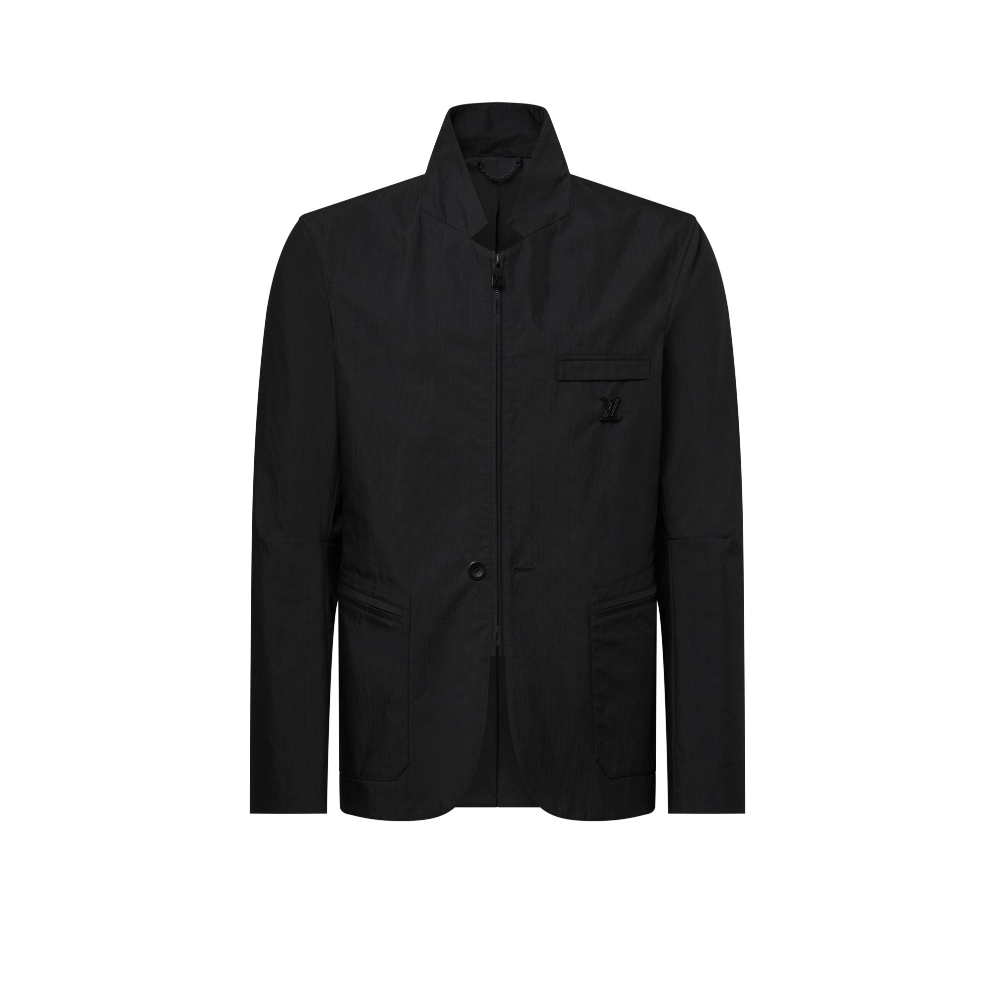 Cotton Ripstop Zippered Single-Breasted Jacket - Ready-to-Wear
